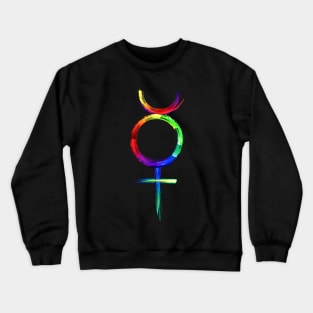 Symbols of planets luminescent paint Crewneck Sweatshirt